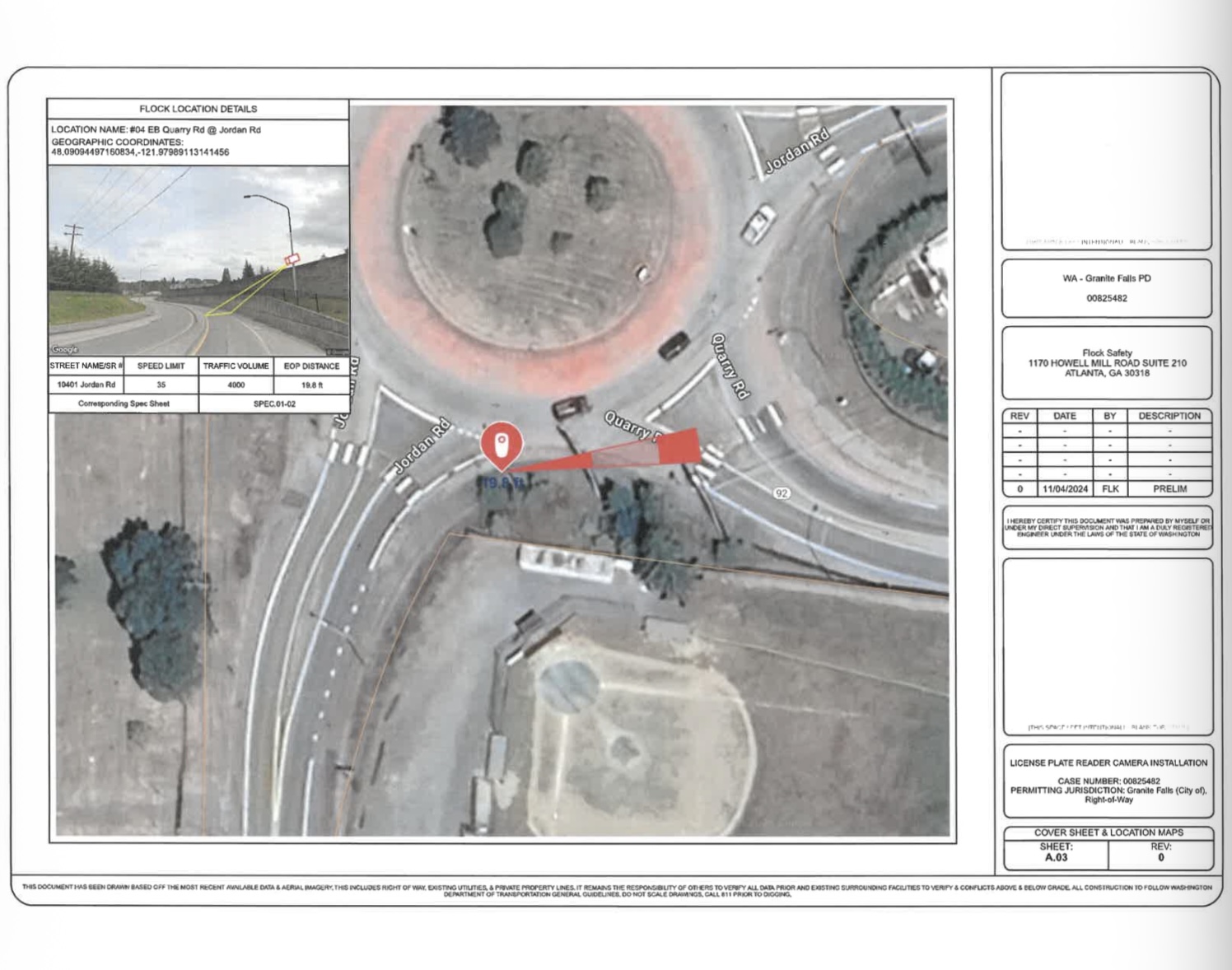 <b>Location #04.</b> EB Quarry Rd @ Jordan Rd.