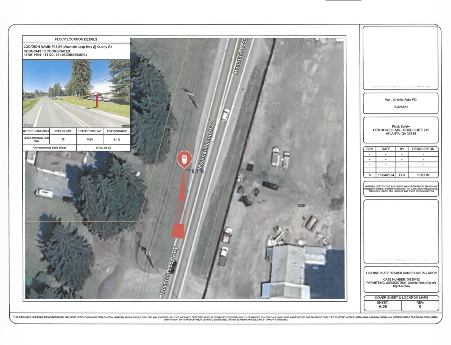 <b>Location #06.</b> SB Mountain Loop Hwy @ Quarry Rd.