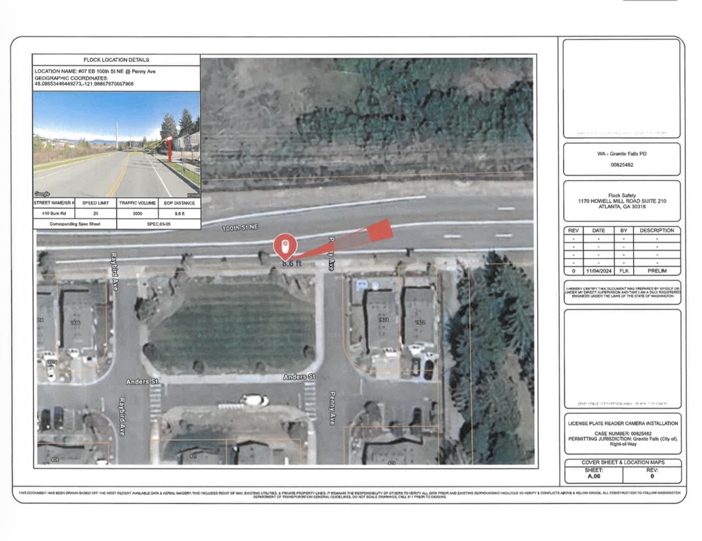 <b>Location #07.</b> EB 100th St NE @ Penny Ave.
